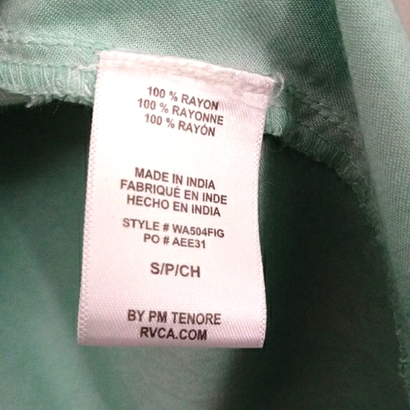 RVCA Fight Or Flight Washed Aqua Green Caged Back Tank - Picture 5 of 10